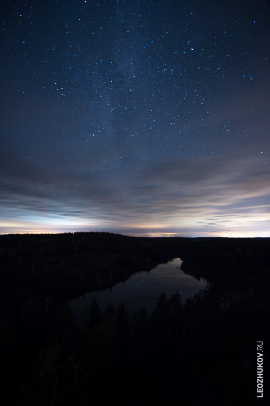 Звёздное небо над Треугольным озером
